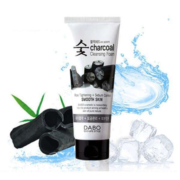 Пенка для умывания лица Dabo Charcoal Cleansing Foam Smooth Skin с экстрактом угля выравнивающая (Korea original) (7300)
