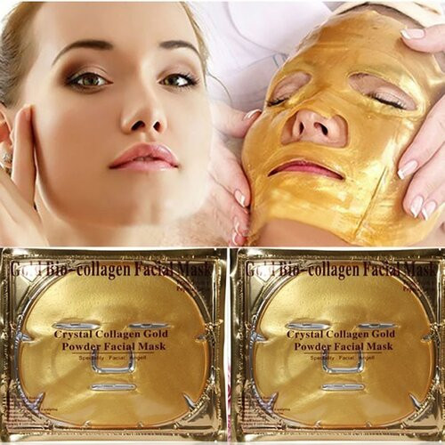 Золотая коллагеновая маска на все лицо Collagen Crystal Facial Mask
