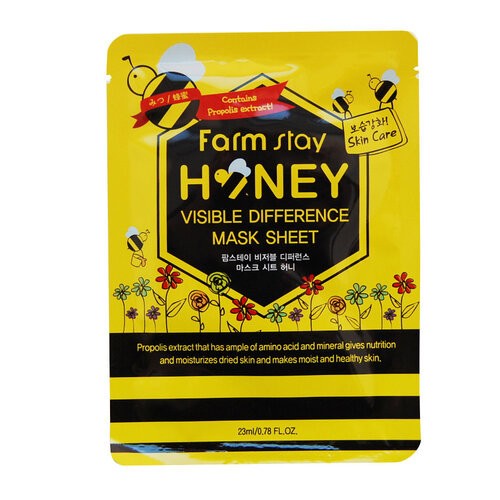 Маска для лица с мёдом и прополисом FarmStay Honey