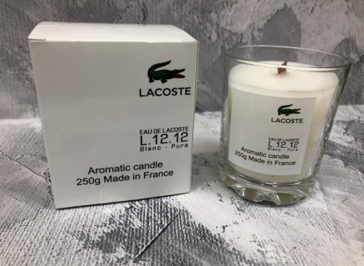 Парфюмерная свеча Lacoste Eau de L.12.12 Blanc 250 мл